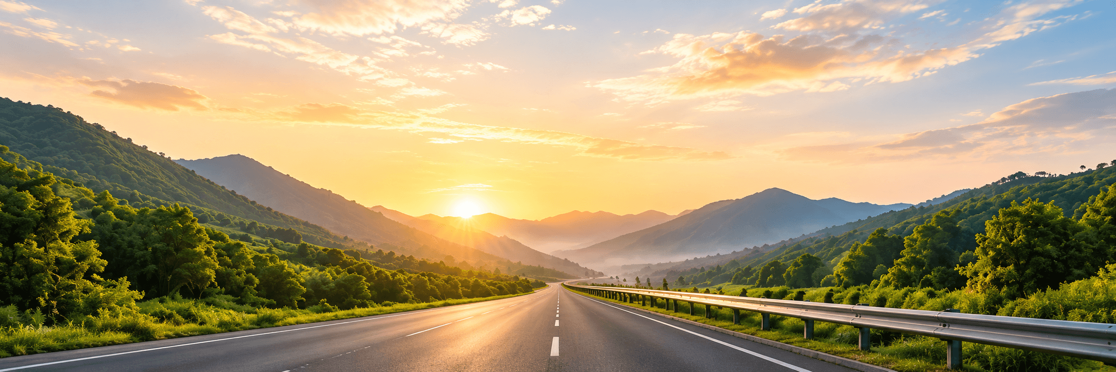 Road leading towards a brighter tomorrow